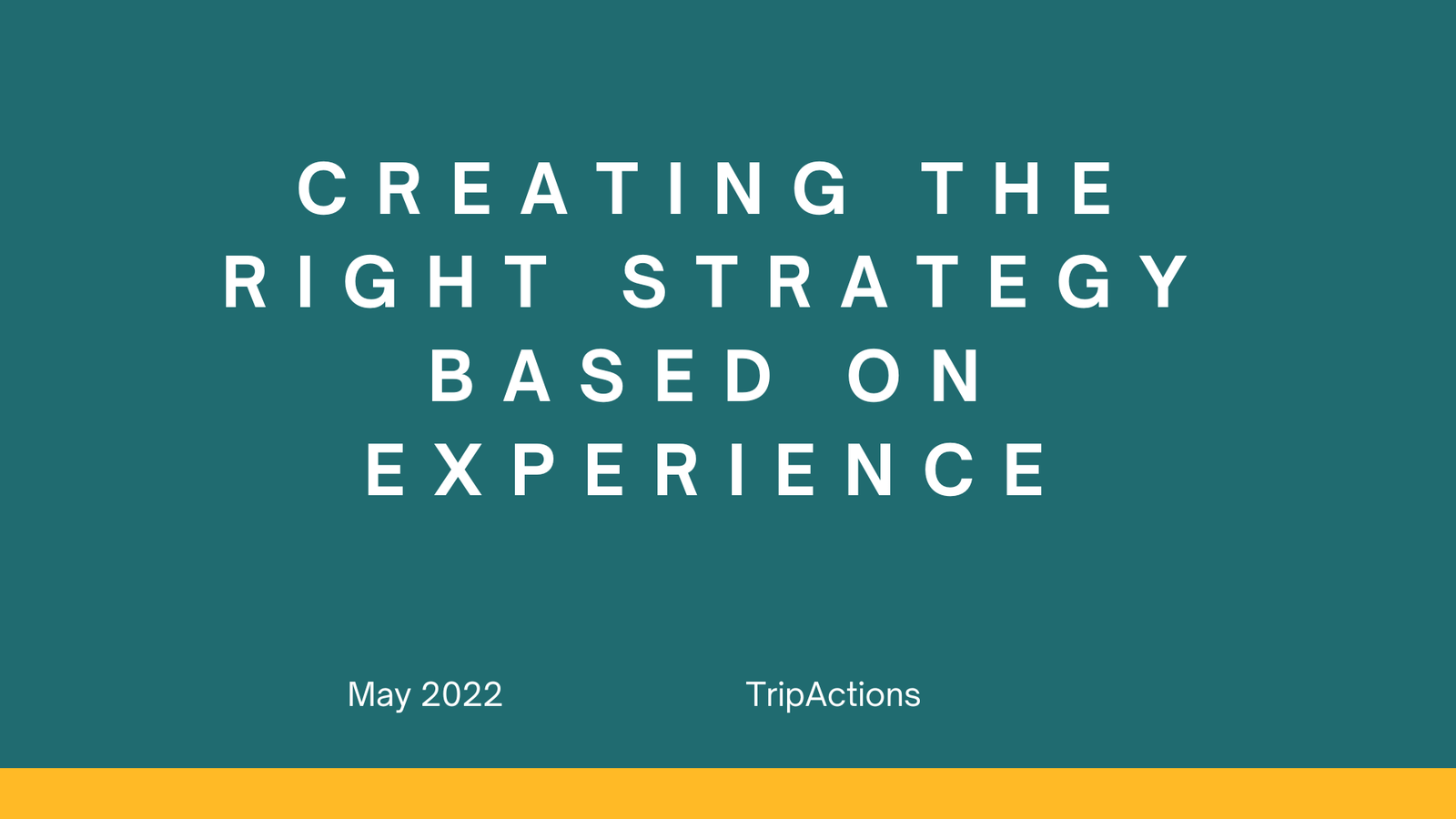Protected: Creating the right strategy based on experience