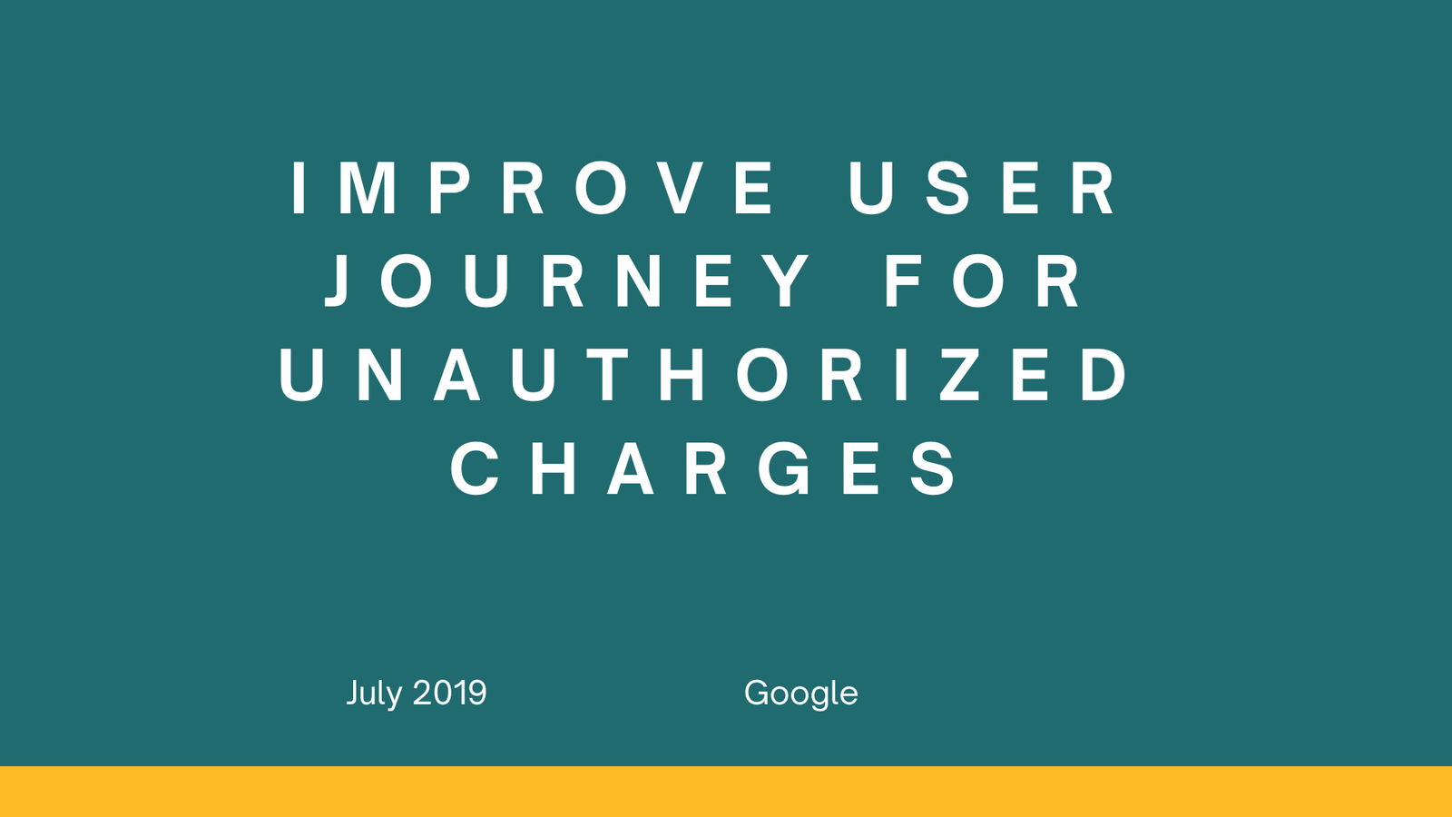 Protected: Improve user journey for unauthorized charges