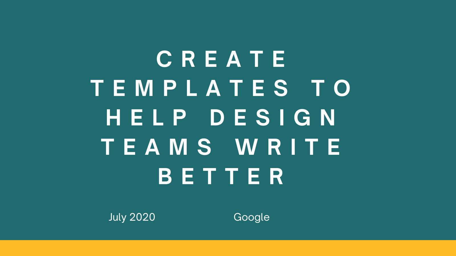 Protected: Create templates to help design teams write better